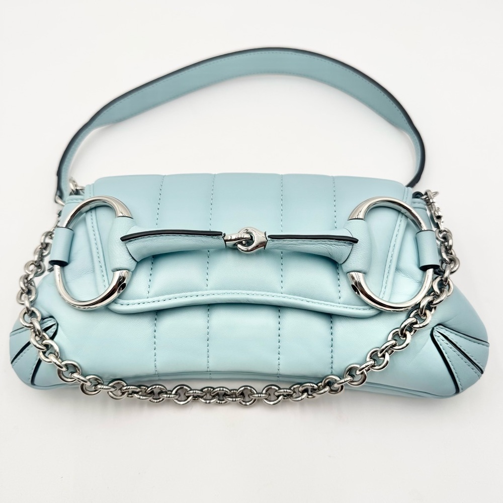 NEW Gucci Matelasse Small Maxi Horsebit Chain Shoulder Bag - Picture 3 of 15